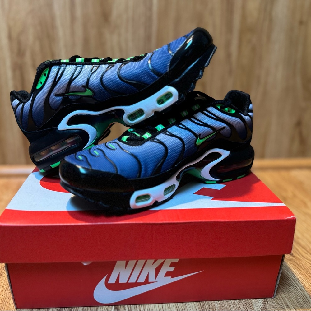 NEW Nike Air Max Plus Remaster, Black/Deep Royal/Scream Green
